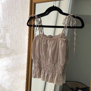 Zara silky cropped blouse